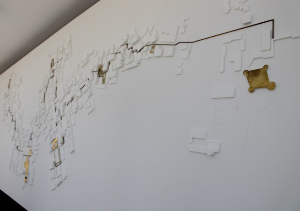 13-15-Kavi Kittani-hanging model showing the route of the heritage trail through Muharraq