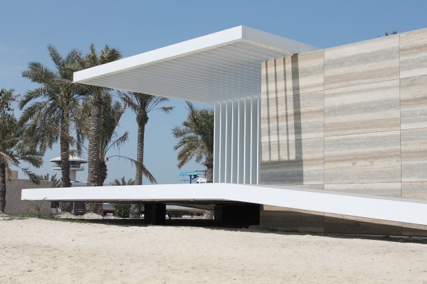 13-3-Kavi Kittani-ramp sloping up from the sandy beach to the entrance