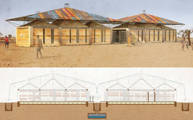 34_Darfur-Refugee-School_Abeche_Chad_Africa_perspective-view-and-section