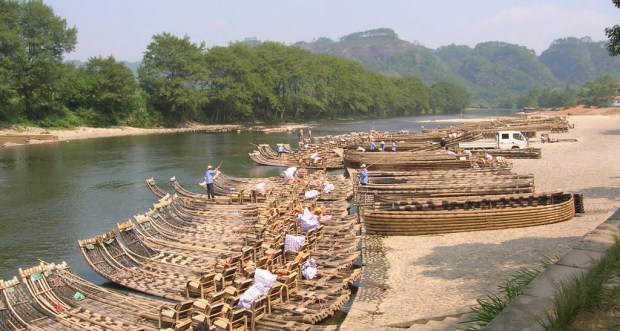 bamboo rafts